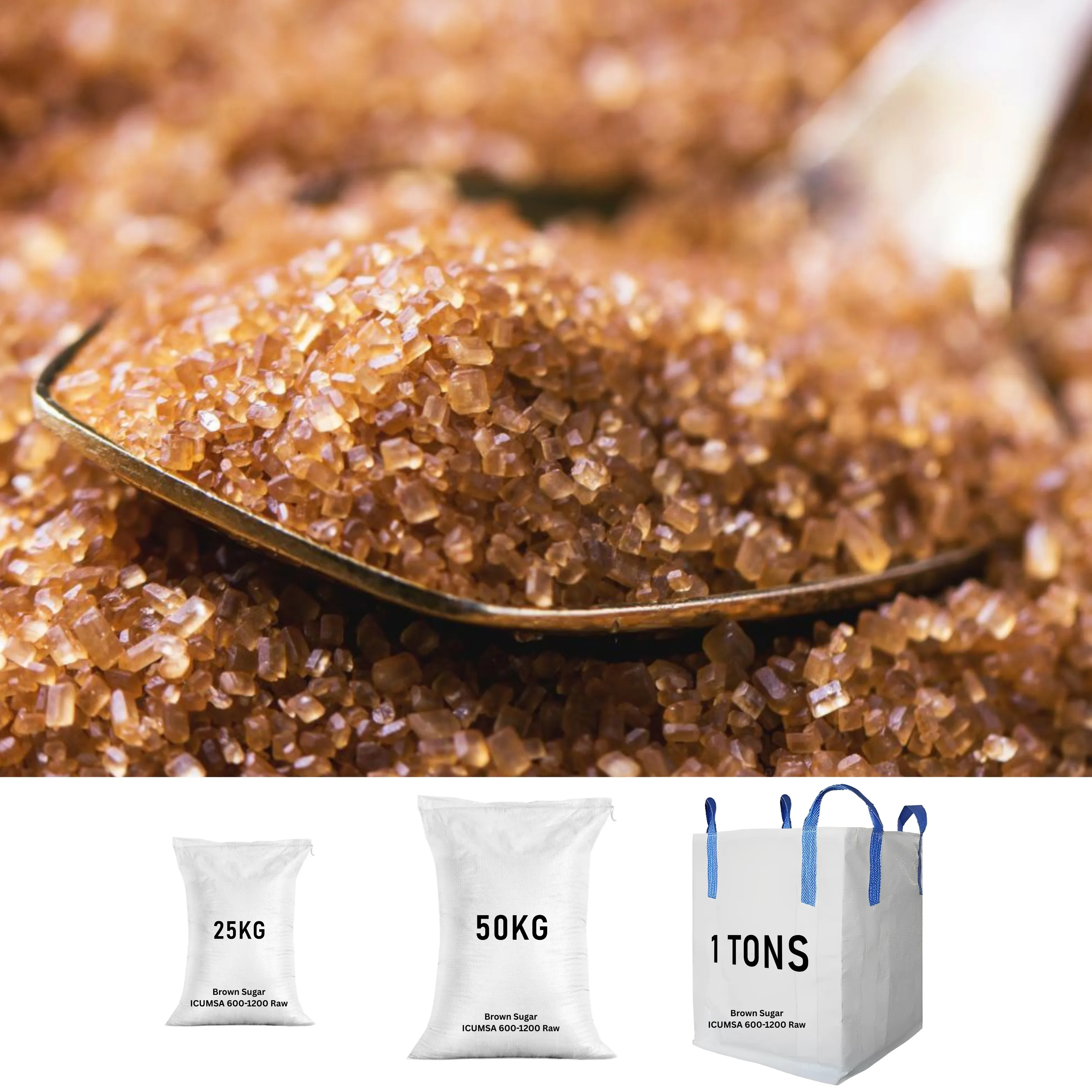 Brown Sugar ICUMSA 600-1200 Raw